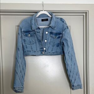 Akira Light Blue Cropped Denim Jacket